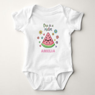 Ein Eins in einem Melon-Individuelle Name Baby Strampler