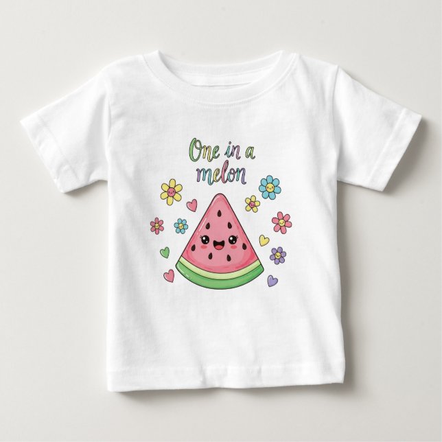Ein Eins in einem Melon-Individuelle Name Baby T-shirt (Vorderseite)