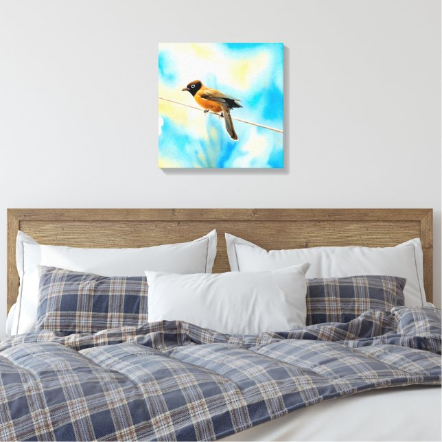 Ein einsamer bunter Vogel Leinwanddruck (Insitu (Schlafzimmer))