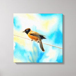 Ein einsamer bunter Vogel Leinwanddruck