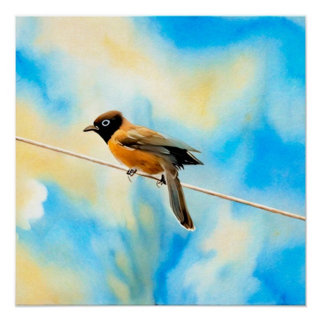 Ein einsamer bunter Vogel Poster (Vorderseite)