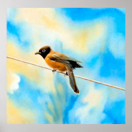Ein einsamer bunter Vogel Poster