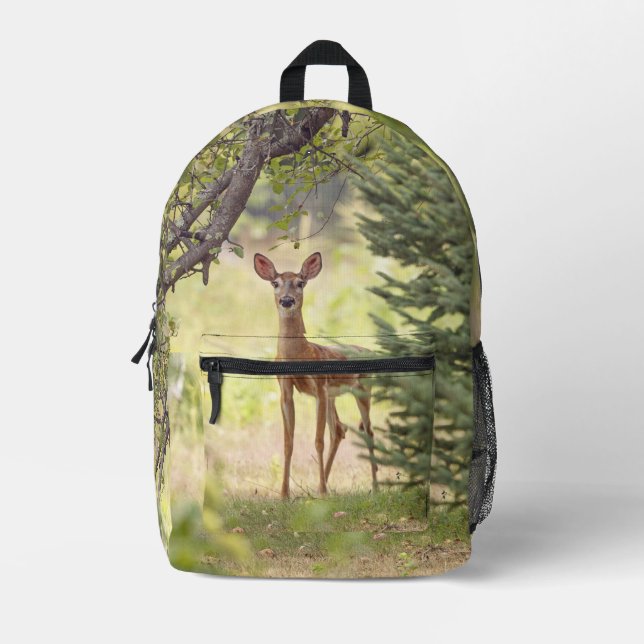 Ein einsamer Hirsch Bedruckter Rucksack (Vorderseite)