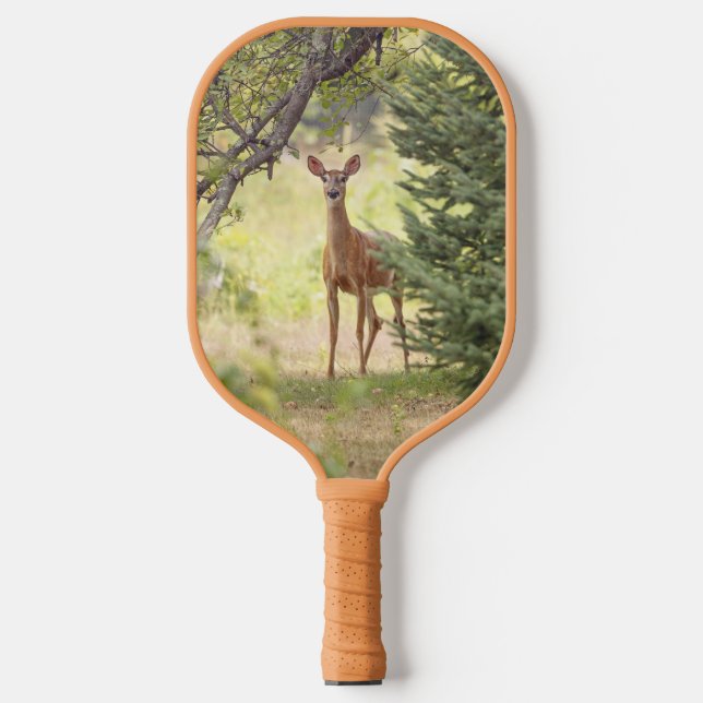 Ein einsamer Hirsch Pickleball Schläger (Vorderseite)
