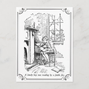 Ein einsamer Junge Postkarte