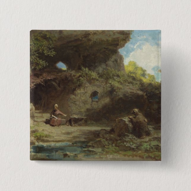 Ein Einsiedler in den Bergen Button (Vorderseite)