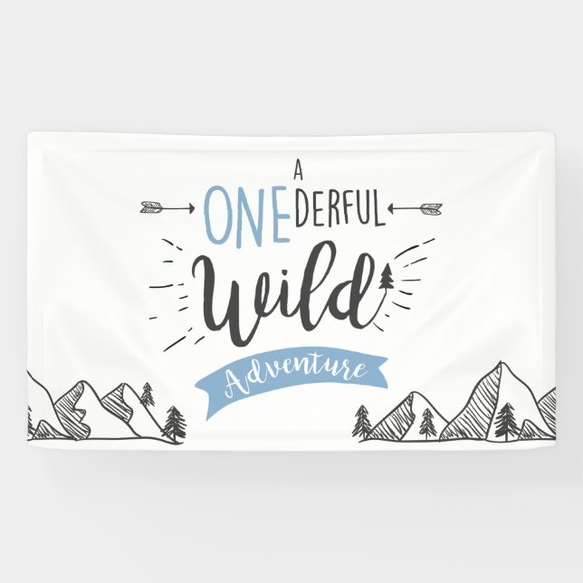 Ein eintöniger Wilder Adventure Birthday Banner Bo (Horizontal)