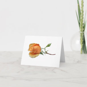 Ein einzelner Rosenschnitt Dankeskarte