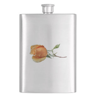 Ein einzelner Rosenschnitt Flachmann