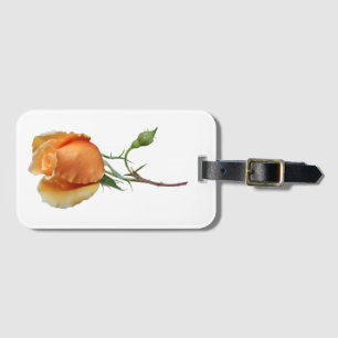 Ein einzelner Rosenschnitt Gepäckanhänger