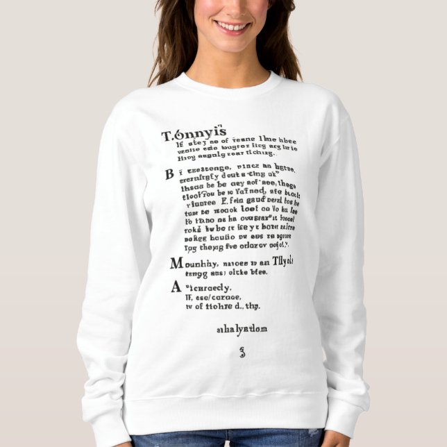 Ein einzigartiger Brief Sweatshirt (Vorderseite)