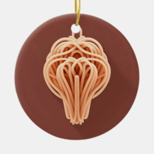 Ein einzigartiges Muster von Spaghetti Noodles Keramik Ornament