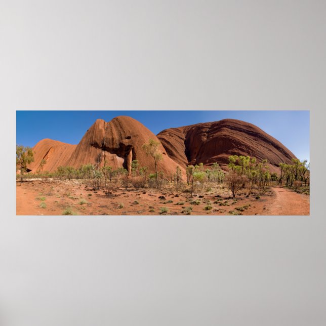 Ein einzigartiges Panorama vom Uluru Ayers Rock Poster (Vorne)