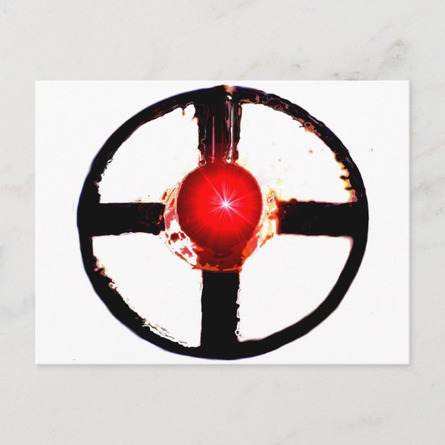 Ein Eisenbahnwaggonsignal Postkarte (Vorderseite)