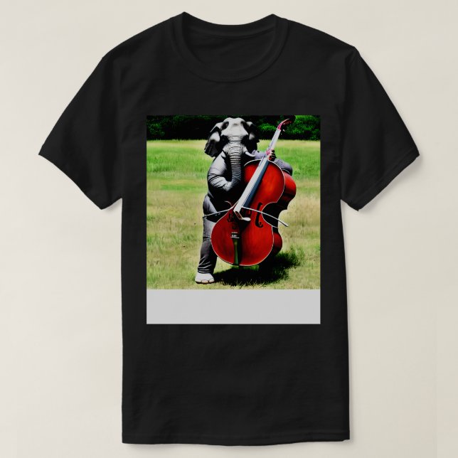 Ein Elefant, der in einem Park aufrecht sitzt T-Shirt (Design vorne)