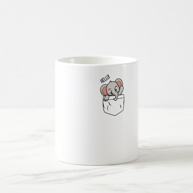 Ein Elefant grüßt in der Tasche Kaffeetasse (Mittel)