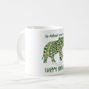 Ein Elefant vergisst nie - Geburtstagskarte 1 Kaffeetasse