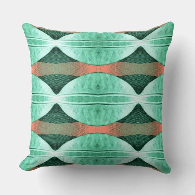 Ein elegantes klassisches, vielfarbiges Stoffdesig Kissen (Vorderseite)