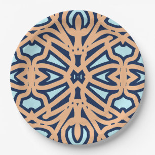 Ein elegantes mehrfarbiges klassisches Designpapie Pappteller