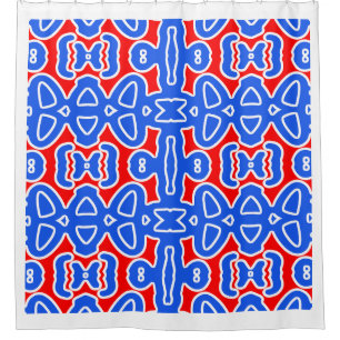 Ein elegantes, nahtlos blaues klassisches Design Duschvorhang