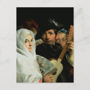 Ein elegantes Paar aus Madrid, c.1770 Postkarte