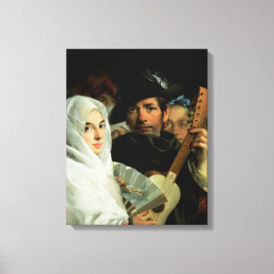 Ein elegantes Paar von Madrid, c.1770 Leinwanddruck