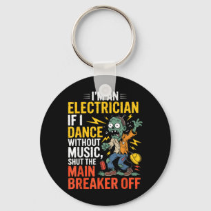 Ein Elektriker, wenn ich ohne Musik Halloween tanz Schlüsselanhänger