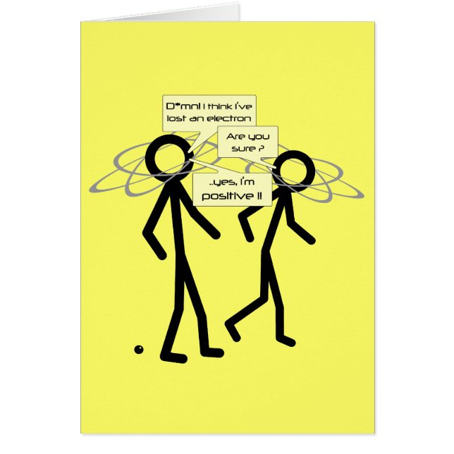 Ein Elektrowitz verlieren - leeres Notelet/Karte (Vorne)