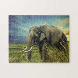 Ein Elephant-Jigsaw-Puzzle Puzzle
