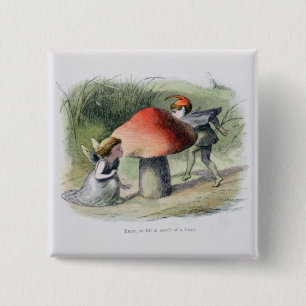 Ein Elf auf der Suche nach einer Fee, Illustration Button