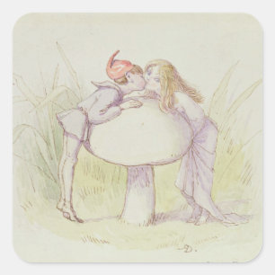Ein Elf und eine Fairy Quadratischer Aufkleber