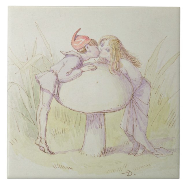 Ein Elf und eine Fee Fliese (Vorderseite)