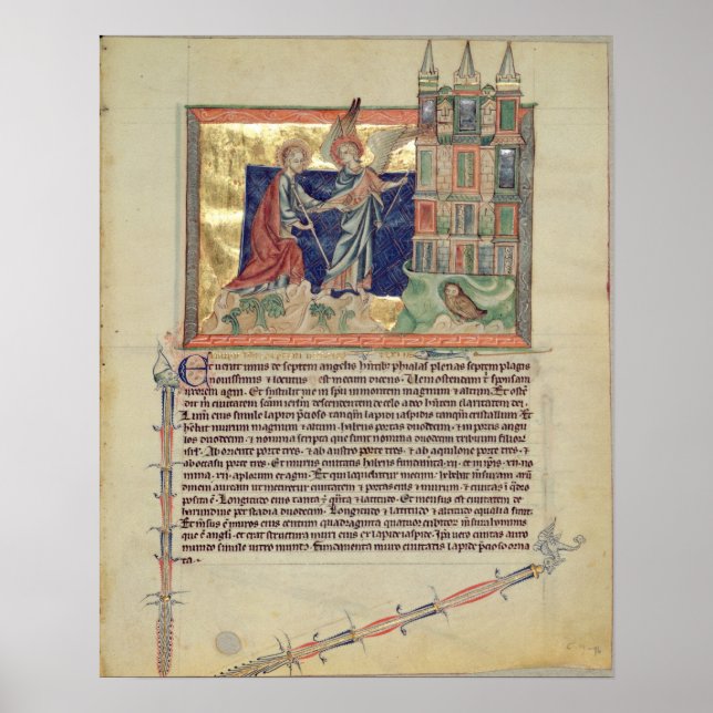 Ein Engel, der das neue Jerusalem zeigt Poster (Vorne)