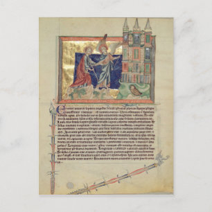 Ein Engel, der das neue Jerusalem zeigt Postkarte