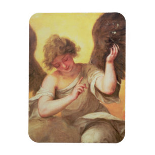 Ein Engel, der eine Glasflasche hält Magnet