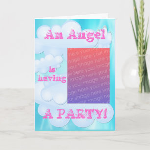 Ein Engel hat eine Party Einladung
