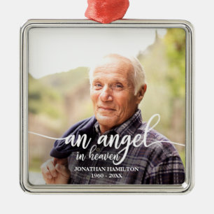 Ein Engel im Himmel Personalisiertes Foto-Memorial Ornament Aus Metall
