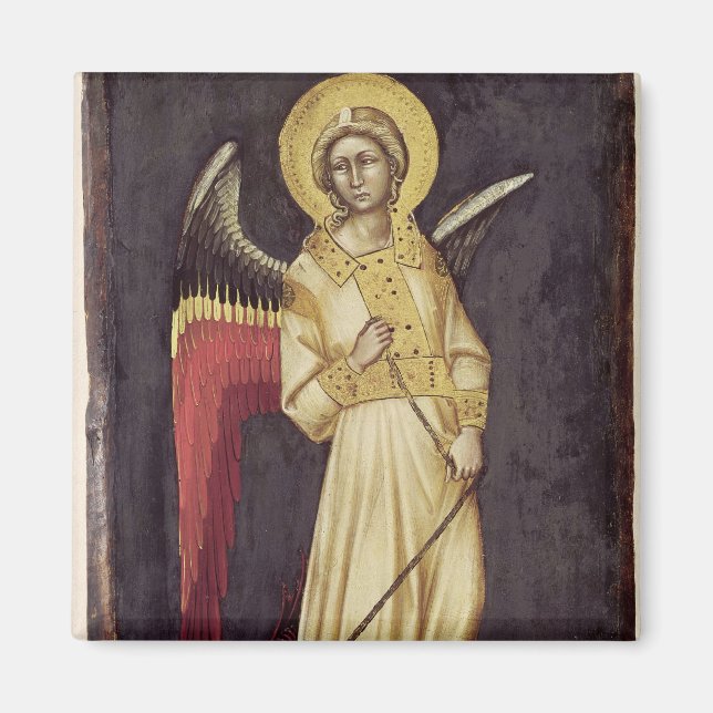 Ein Engel mit Dämon an einer Kette Magnet (Vorne)
