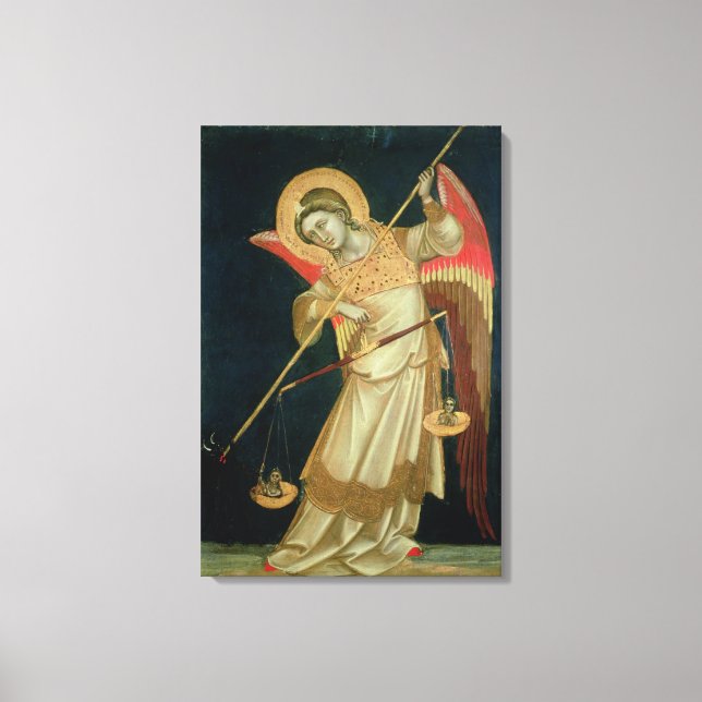 Ein Engel wiegt ein Soul, c.1348-55 Leinwanddruck (Vorderseite)