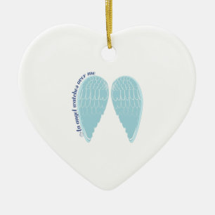 ein Engels-Uhren über mir Keramikornament