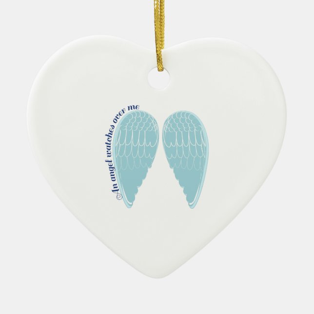 ein Engels-Uhren über mir Keramikornament (Vorne)