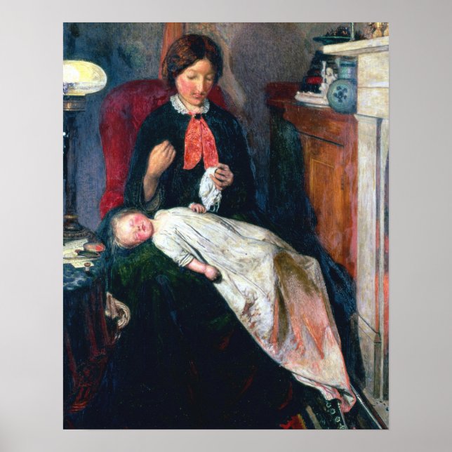 Ein englischer Kamin von 1854-5 Poster (Vorne)