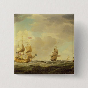 Ein englisches Flaggschiff unter einfachem Segel Button