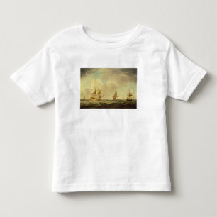 Ein englisches Flaggschiff unter einfachem Segel Kleinkind T-shirt