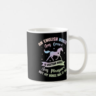 Ein englisches Pferd hat einen Western gegraben - Kaffeetasse