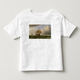 Ein englisches Schiff Nah-geschleppt in einen Kleinkind T-shirt