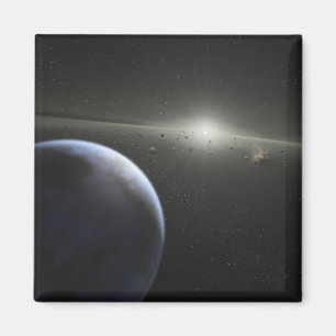 Ein enormer Asteroidengürtel in der Bahn um einen Magnet