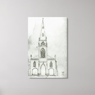 Ein Entwurf für eine Kirche, 1821 Leinwanddruck