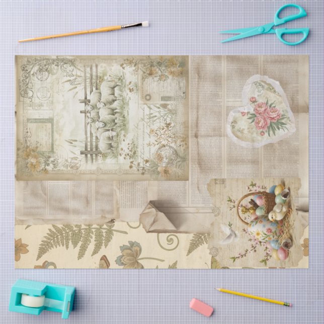 Ein Ephemera Oster-Serie-Design #15 Seidenpapier (Basteln)
