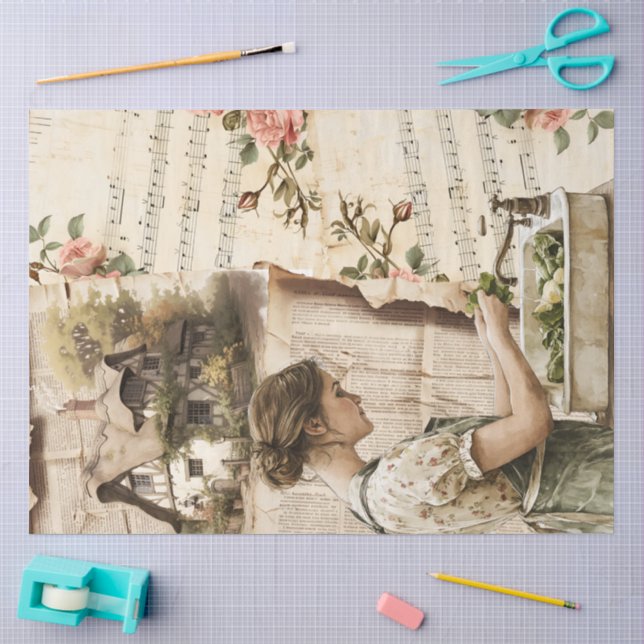 Ein Ephemera Oster-Serie-Design #20 Seidenpapier (Basteln)